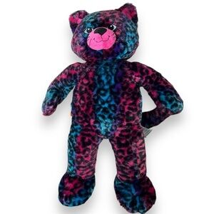 Build A Bear Wild‎ About Spots Cat Leopard Plush 18” Black Pink Purple Blue 2013